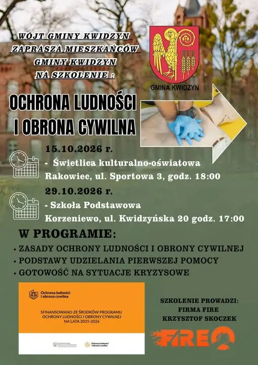 Szkolenie z ochrony ludności i obrony cywilnej dla mieszkańców gminy Kwidzyn